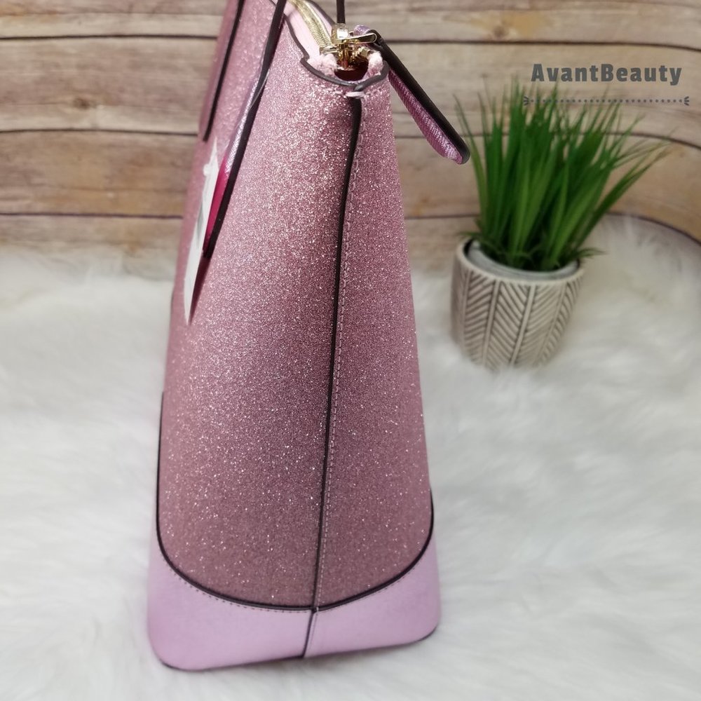 Kate Spade  Lola Glitter Tote Shoulder Rose Pink - Picture 7 of 14